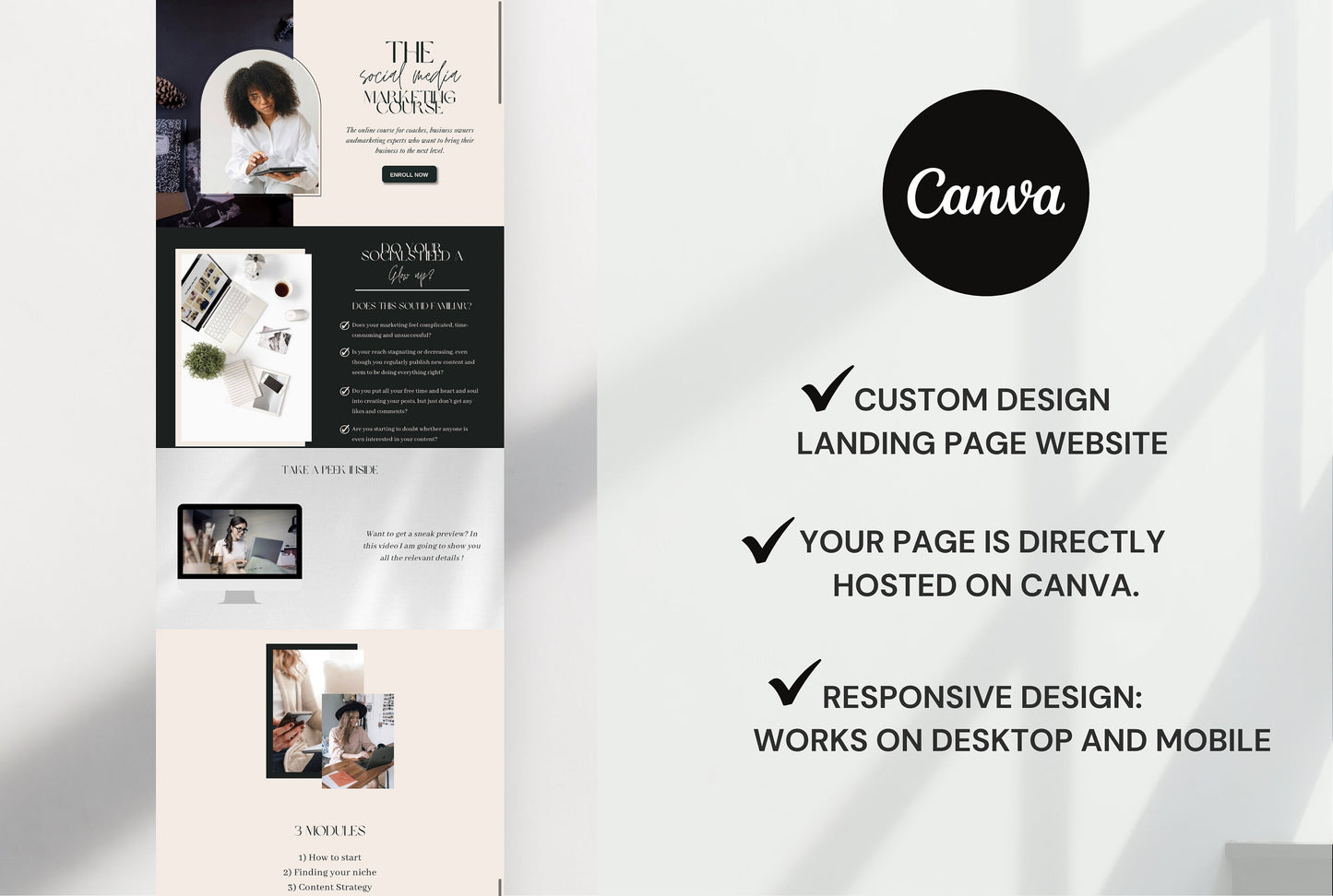 Canva Website Template