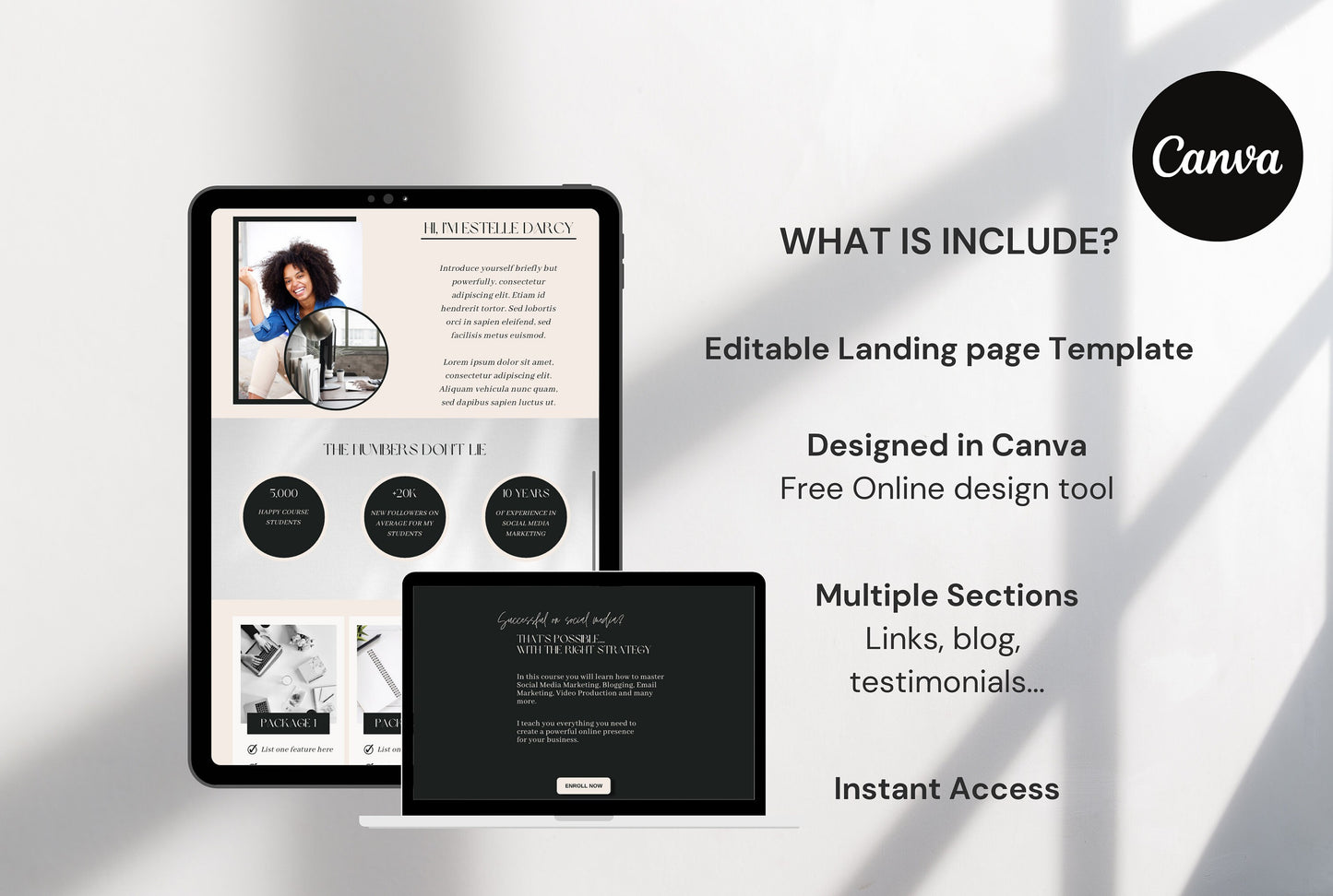 Canva Website Template