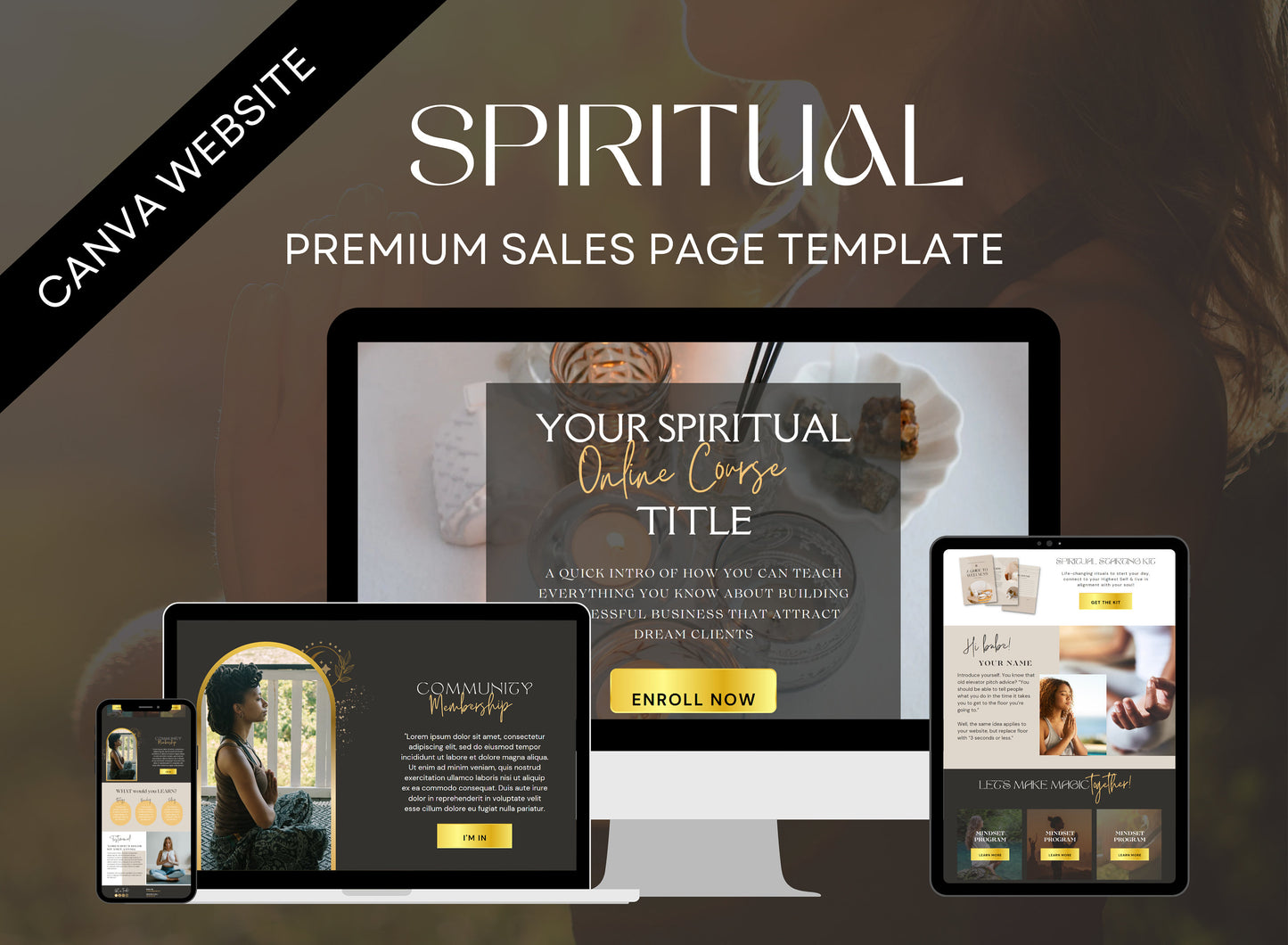 Plantilla de sitio web de Canva