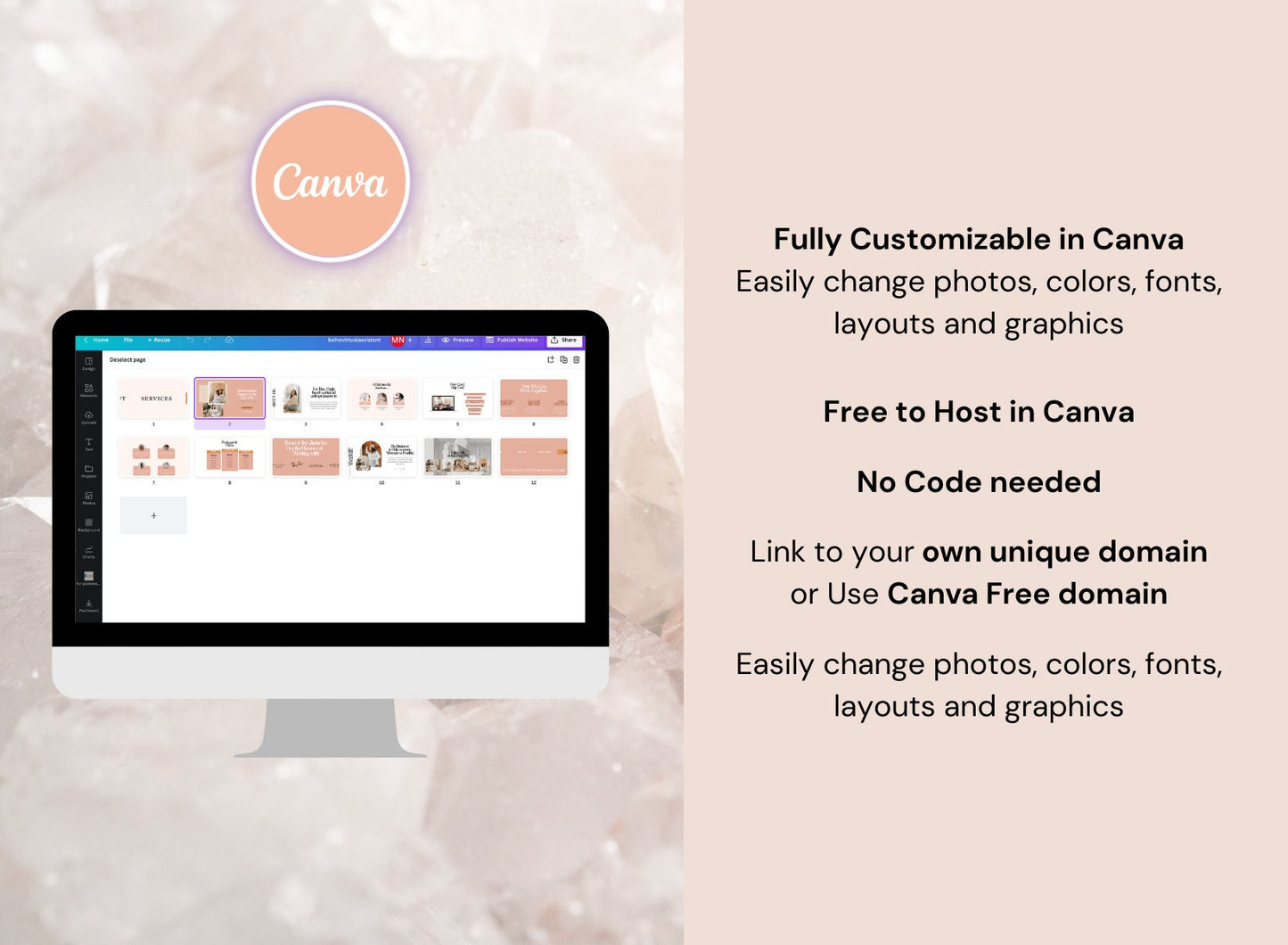 Template ng Website ng Spiritual Canva