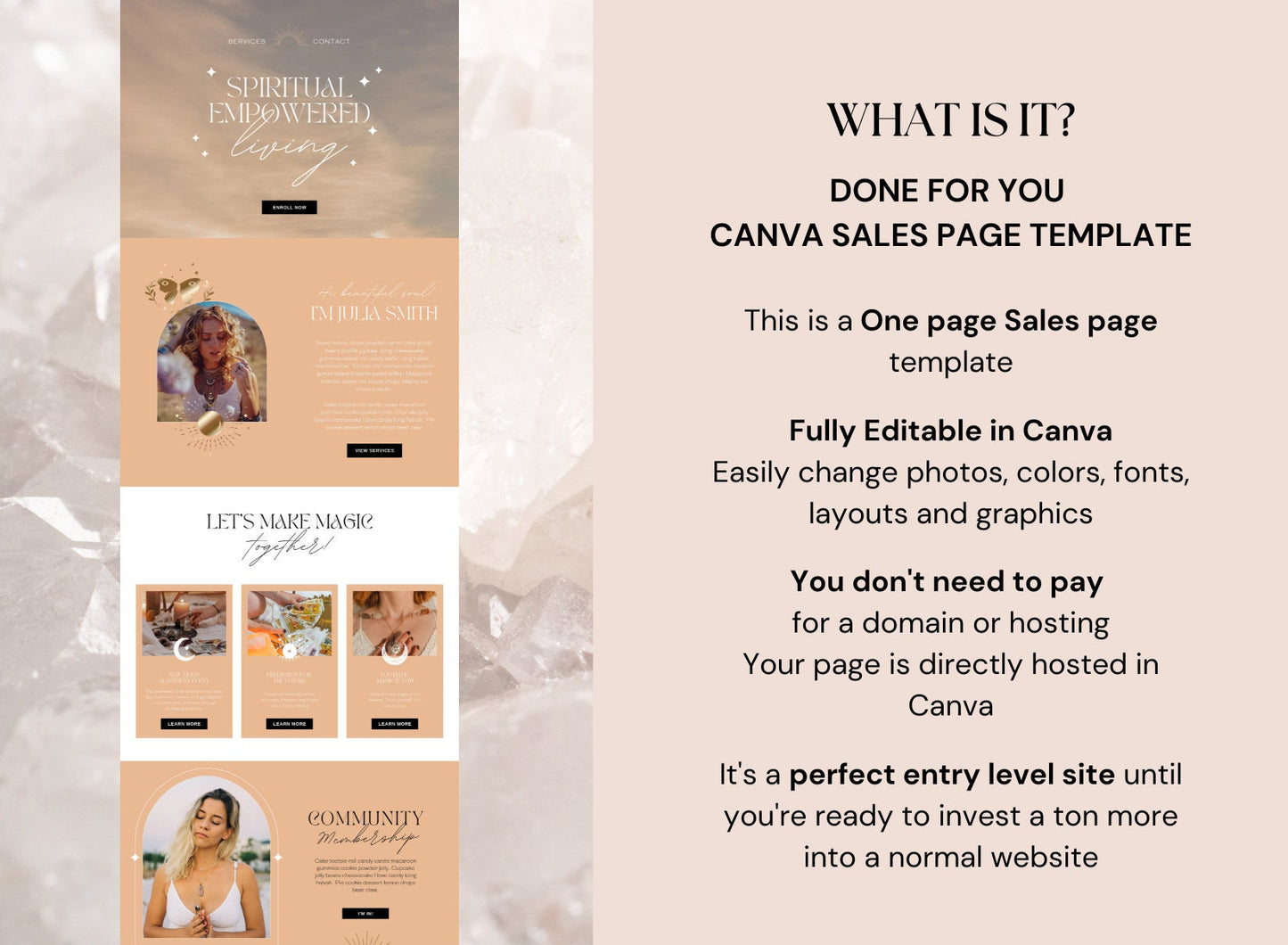 Template ng Website ng Spiritual Canva