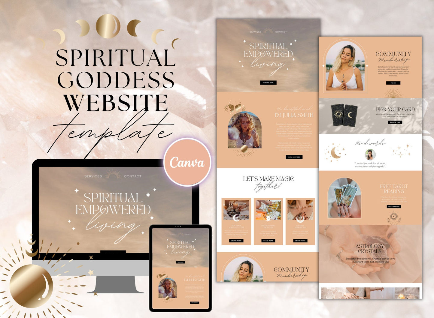 Template ng Website ng Spiritual Canva