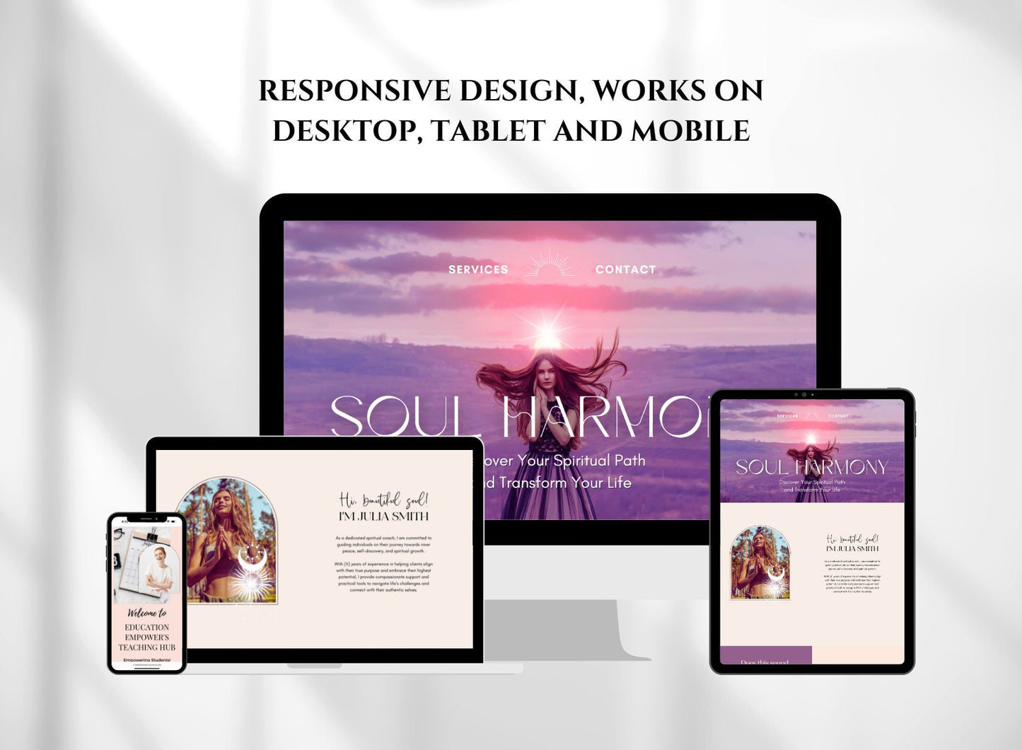 Contenido de plantilla de sitio web de Canva prediseñado