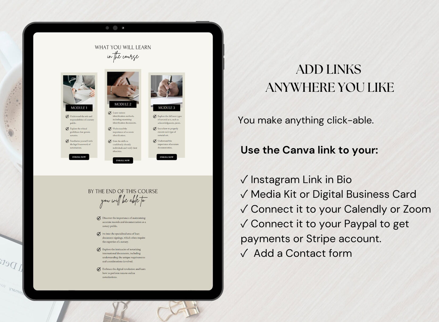 Template ng Website ng Notary Canva