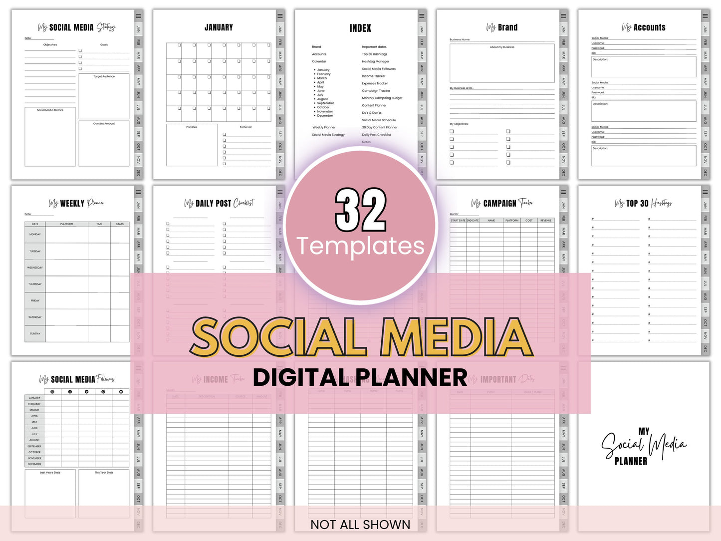 PLR Canva Digital Planner Bundle