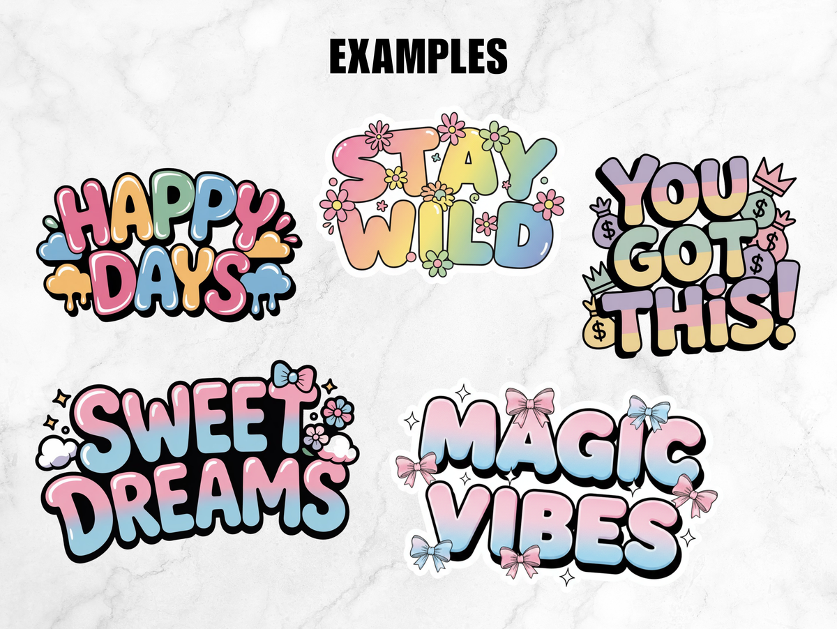 Sticker Text Prompt Builder – PLR Digital Planner