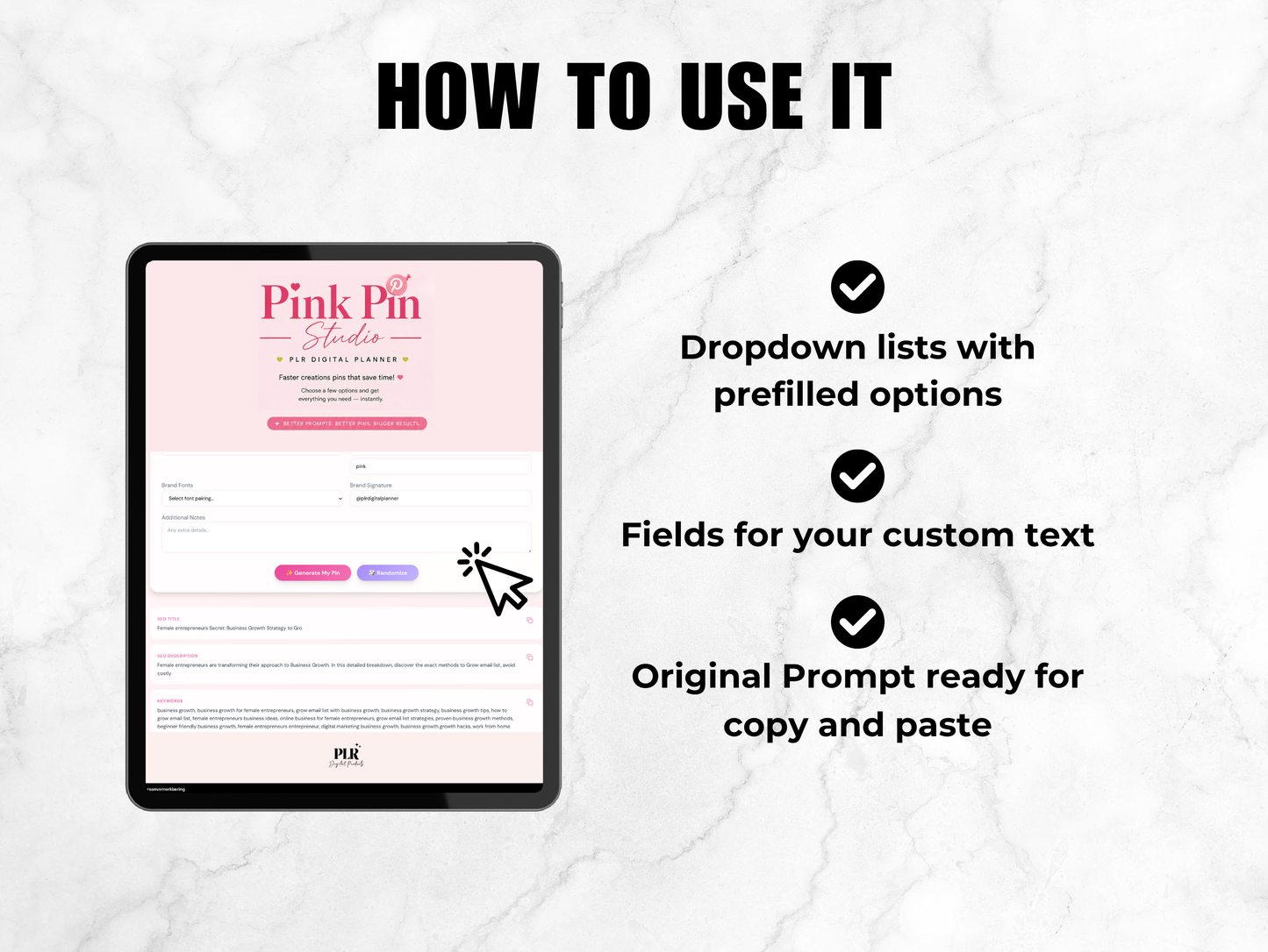 Pink Pin Studio: Pinterest Pin Generator