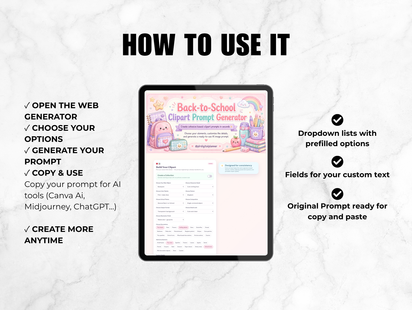 Back-to-School Clipart Prompt Generator