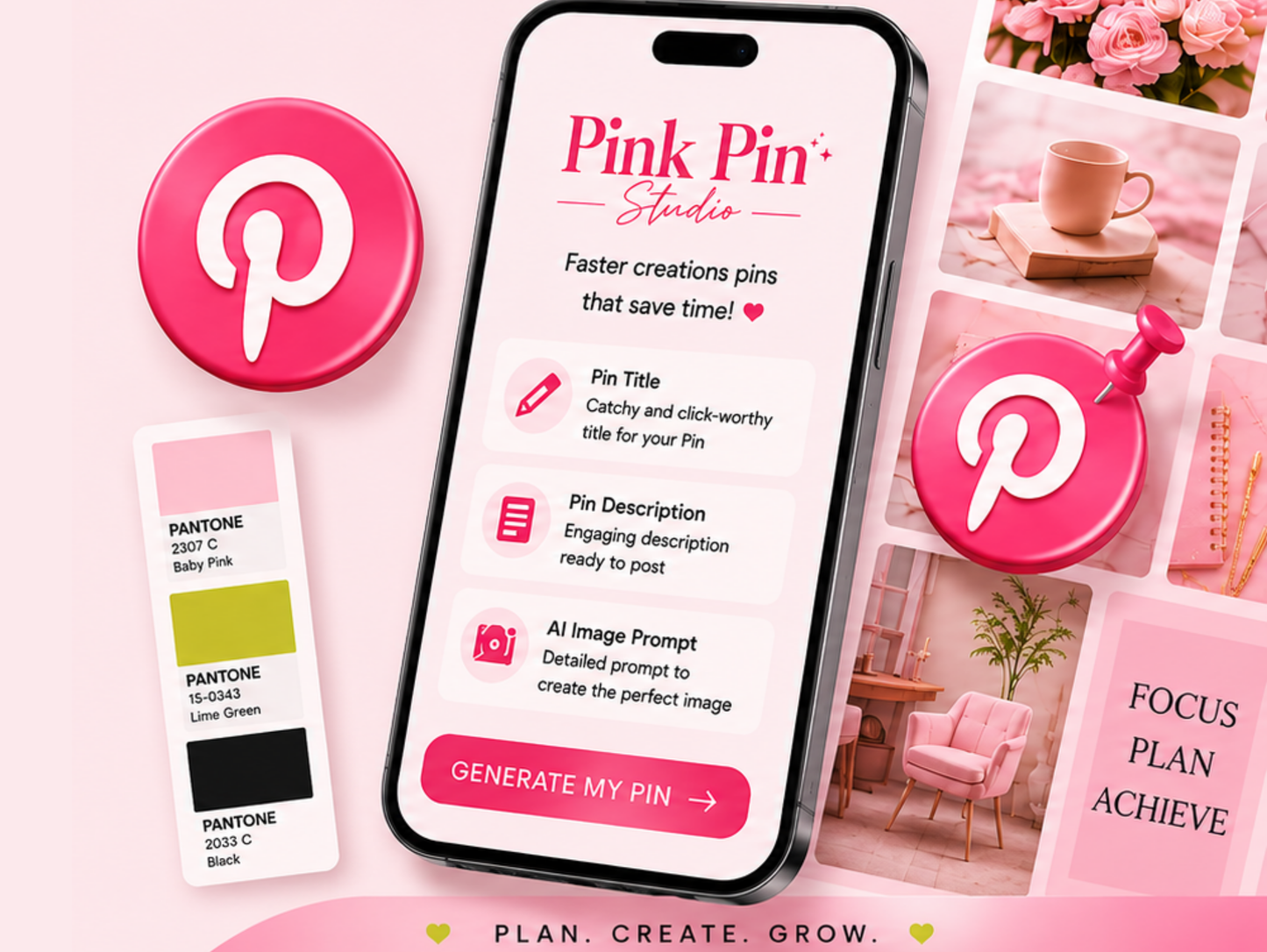Pink Pin Studio: Pinterest Pin Generator