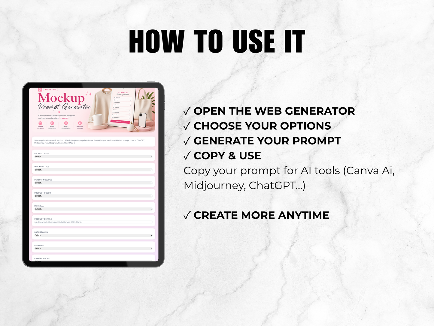 AI Mockup Prompt Generator