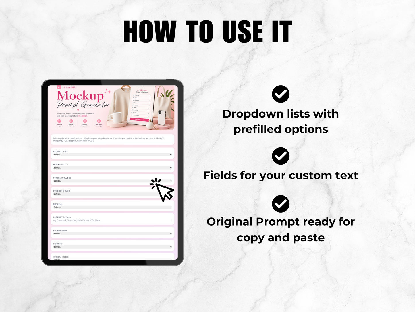 AI Mockup Prompt Generator