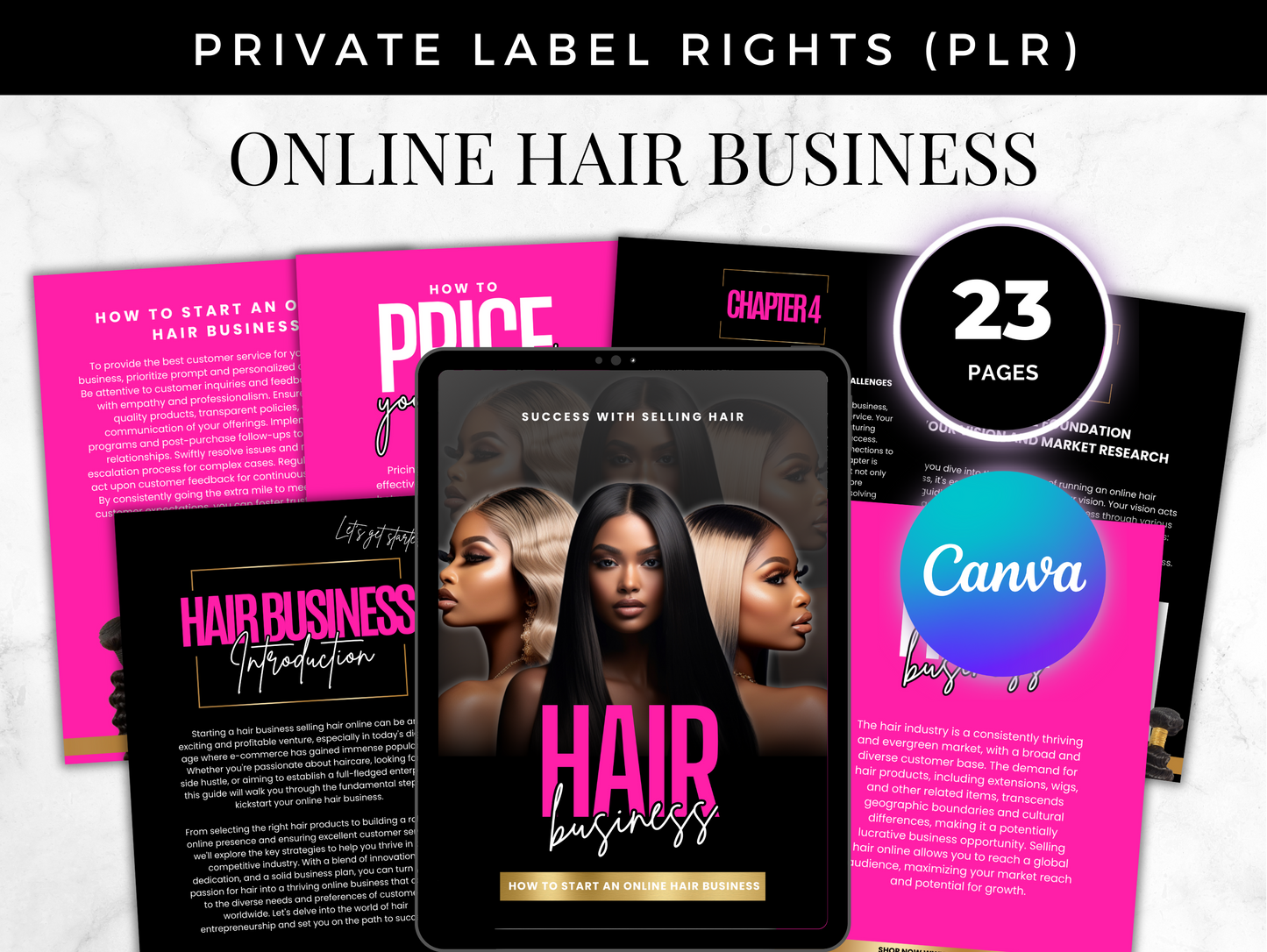PLR How to Start an Online Hair Business ebook