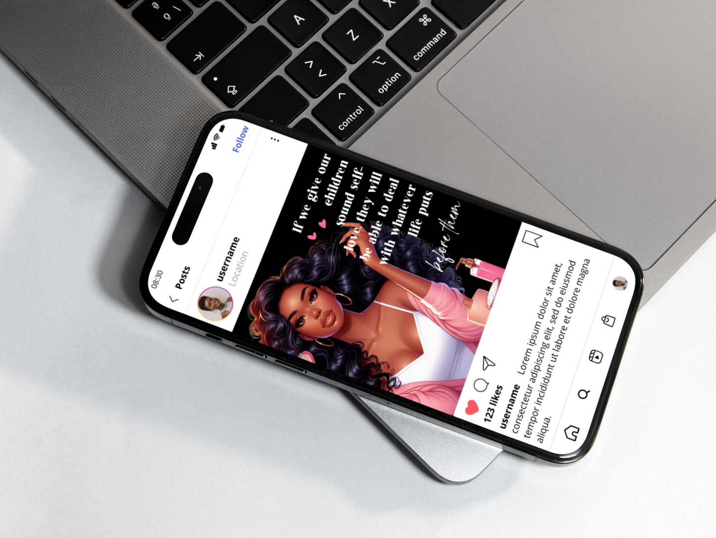 PLR Instagram Quotes Canva templates for Black Girl