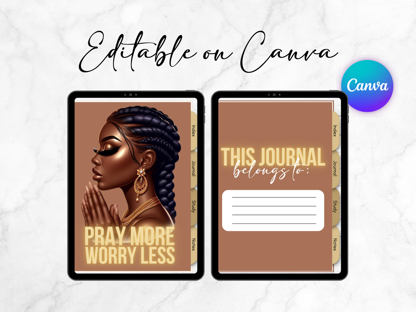 PLR Digital 30 Day Bible Study Guide Canva Journal