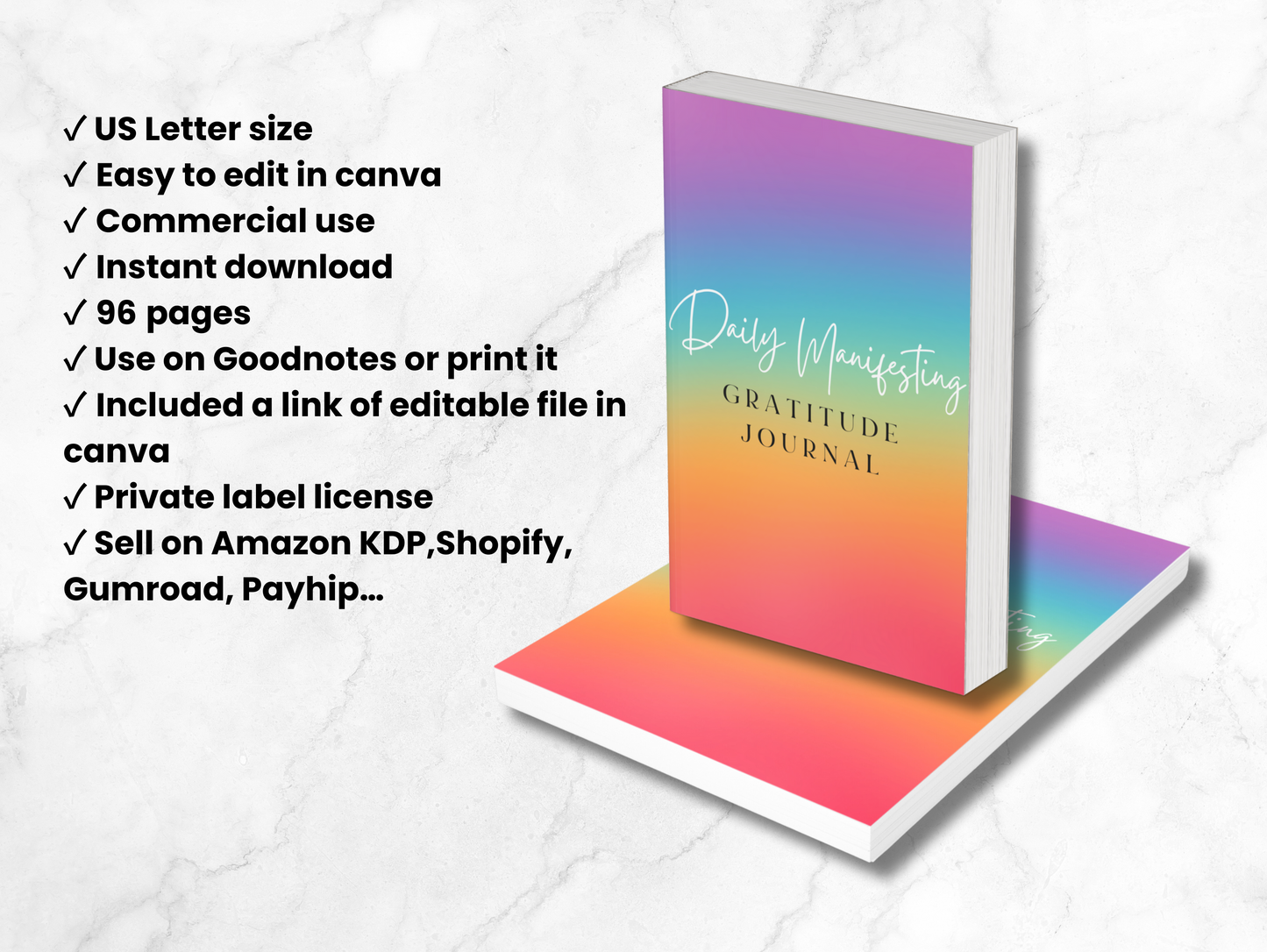 PLR Daily Manifesting Gratitude Journal