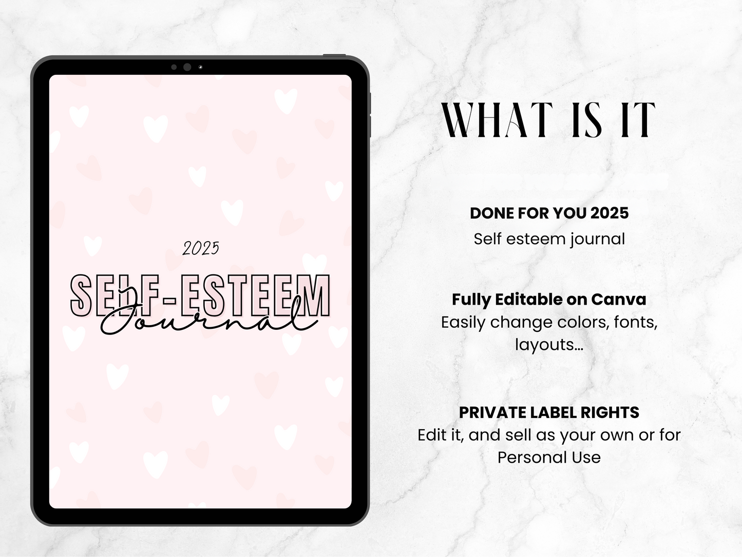 PLR 2025 Self esteem journal