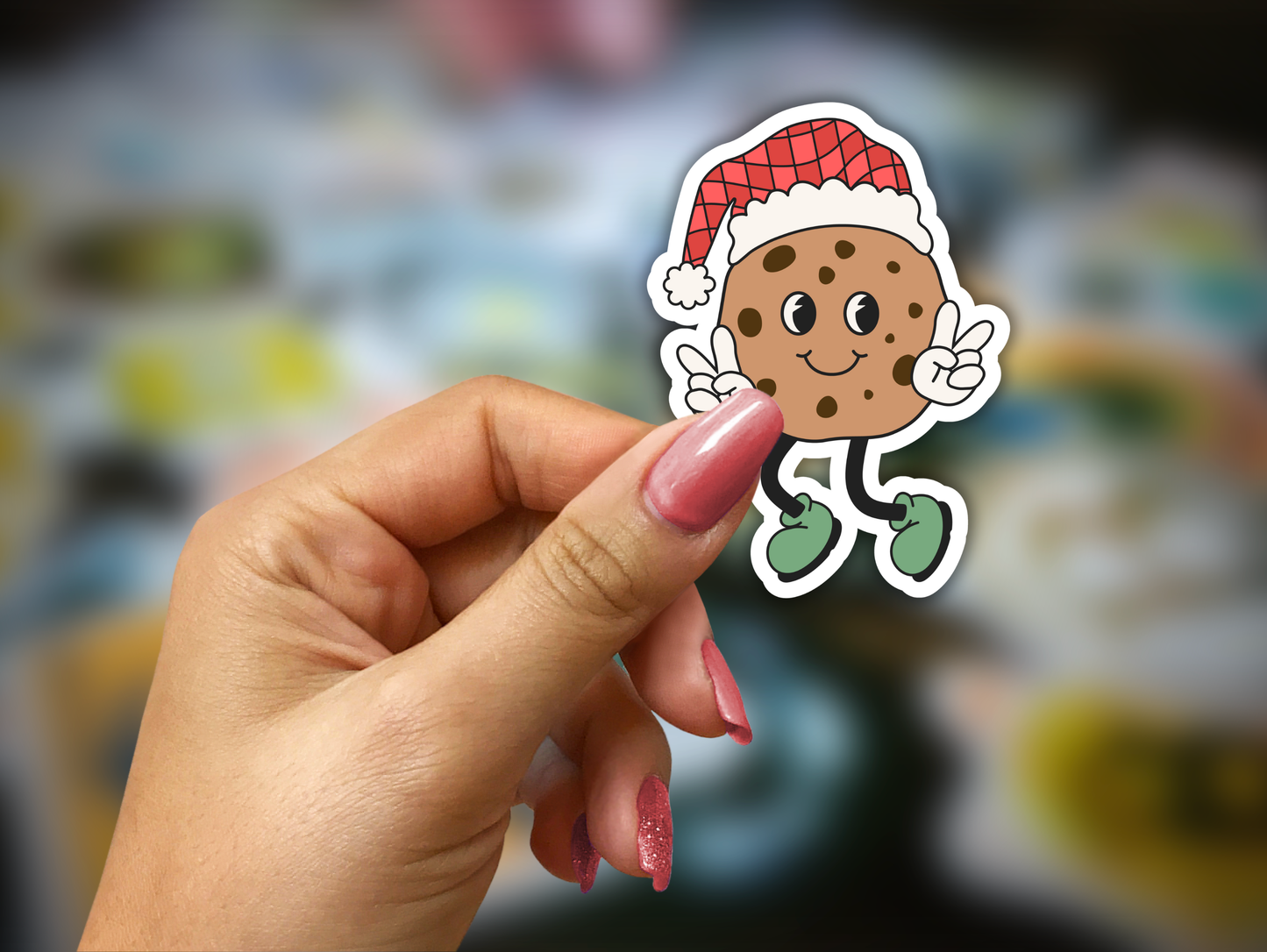 Retro Christmas Digital Stickers