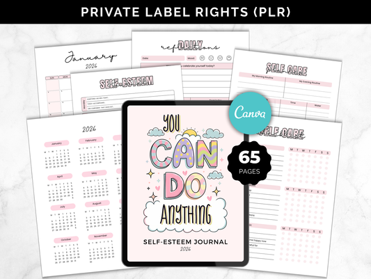 PLR 2026 Self Esteem Planner