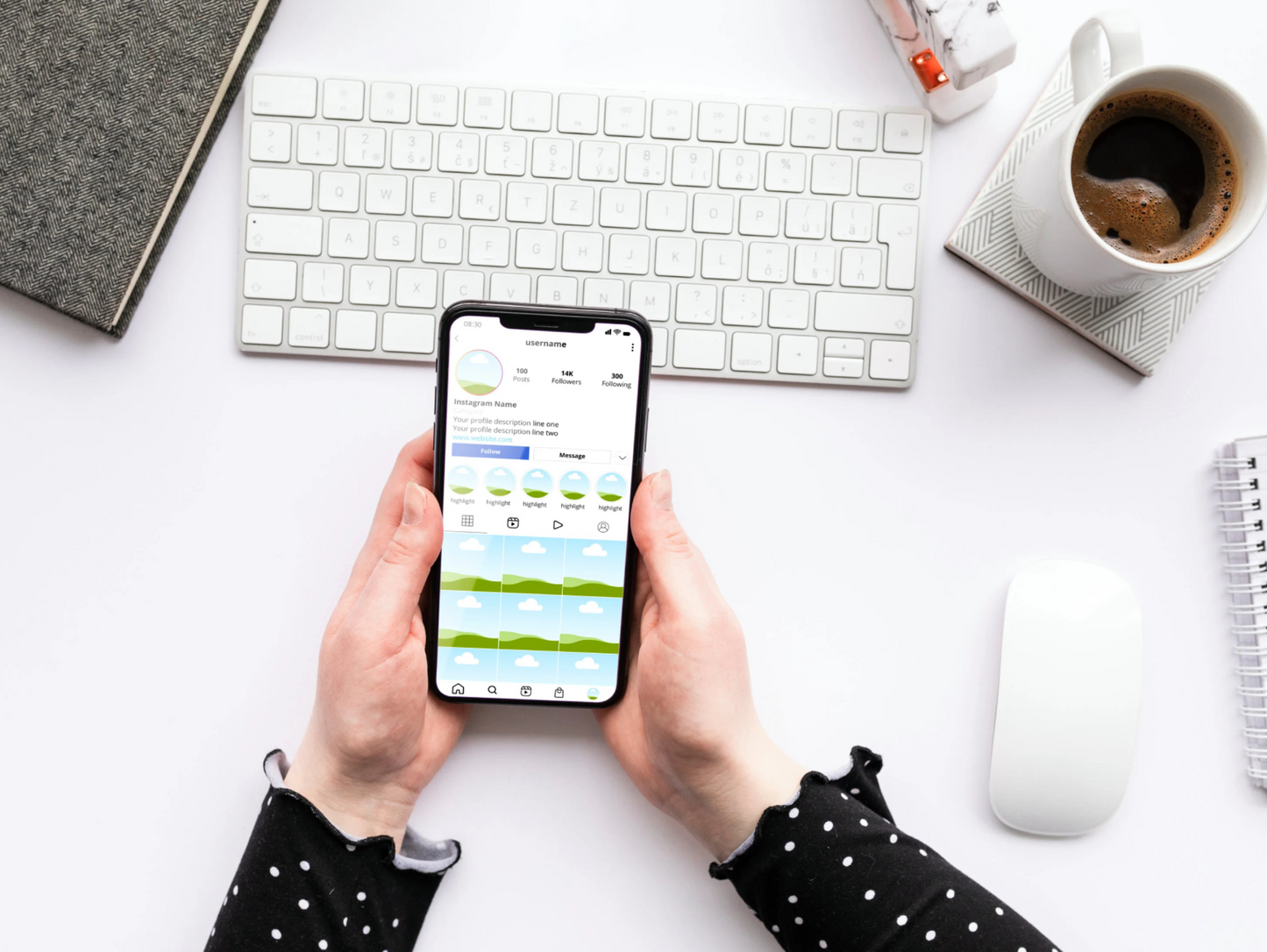Social Media Profiles Mockup
