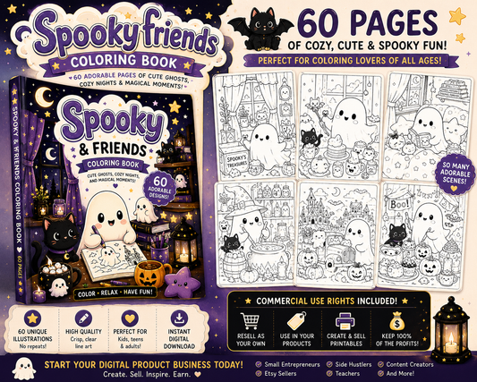 60 Cute Halloween Coloring Pages