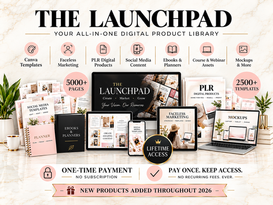 The Digital Product Launchpad:  A Massive, Always Fresh Resource Library