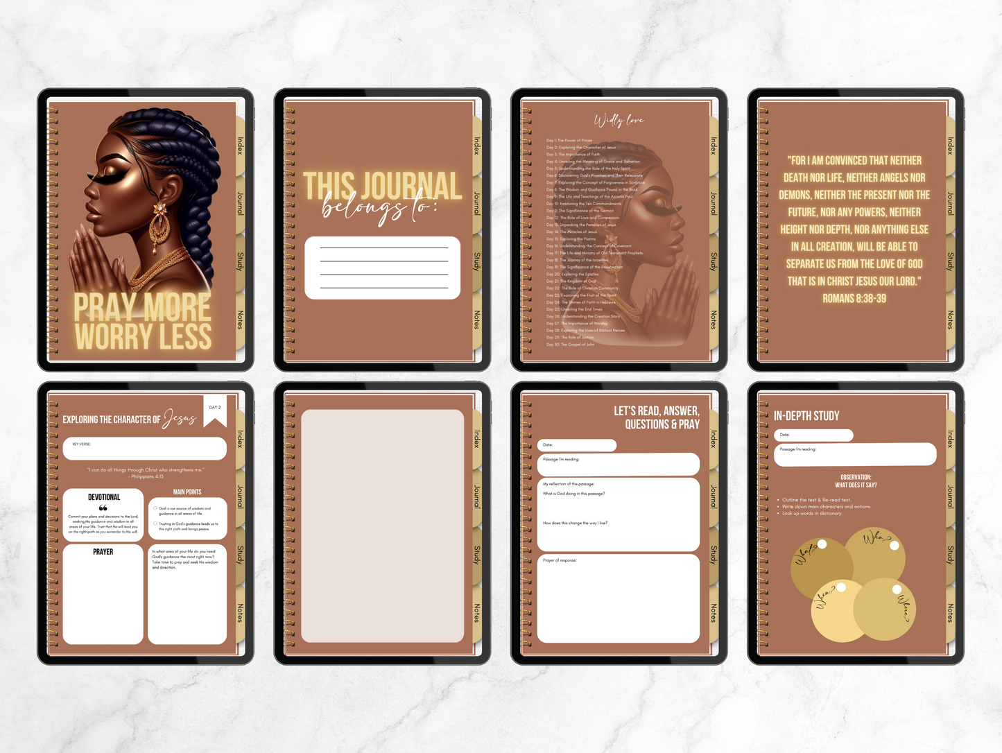 PLR Digital 30 Day Bible Study Guide Canva Journal