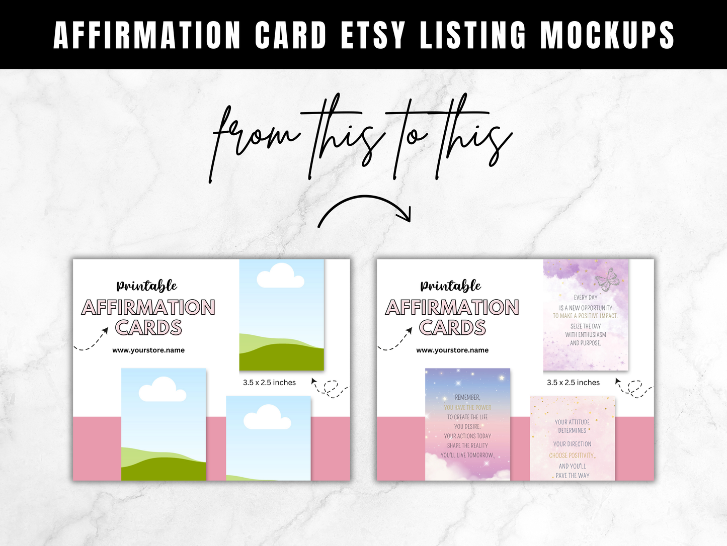 40 Etsy Card Listing Mockups