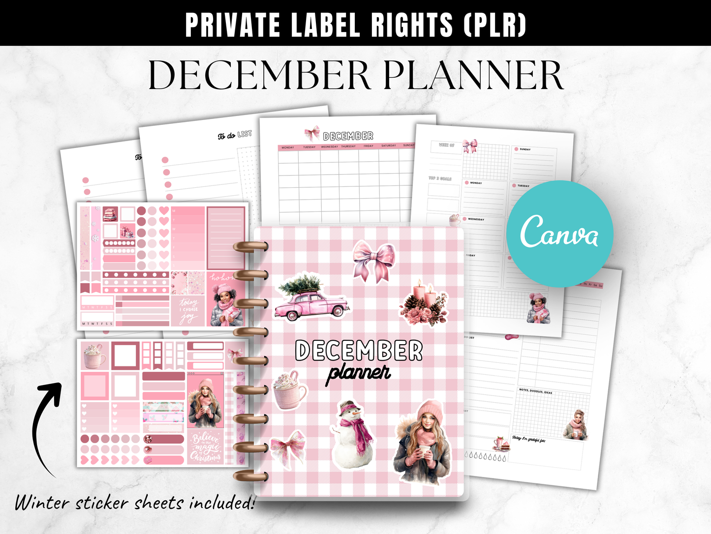 PLR December planner