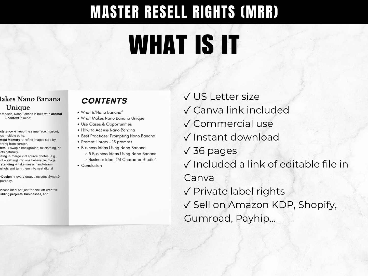 Nano Banana AI Guide with Master Resell Rights