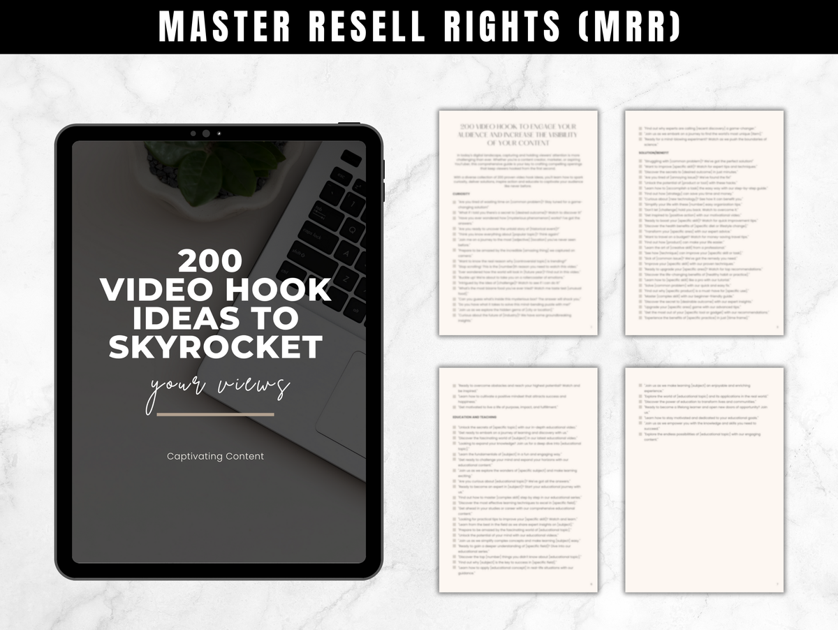Master Resell Rights (MRR) Digital Marketing ebooks – PLR Digital Planner
