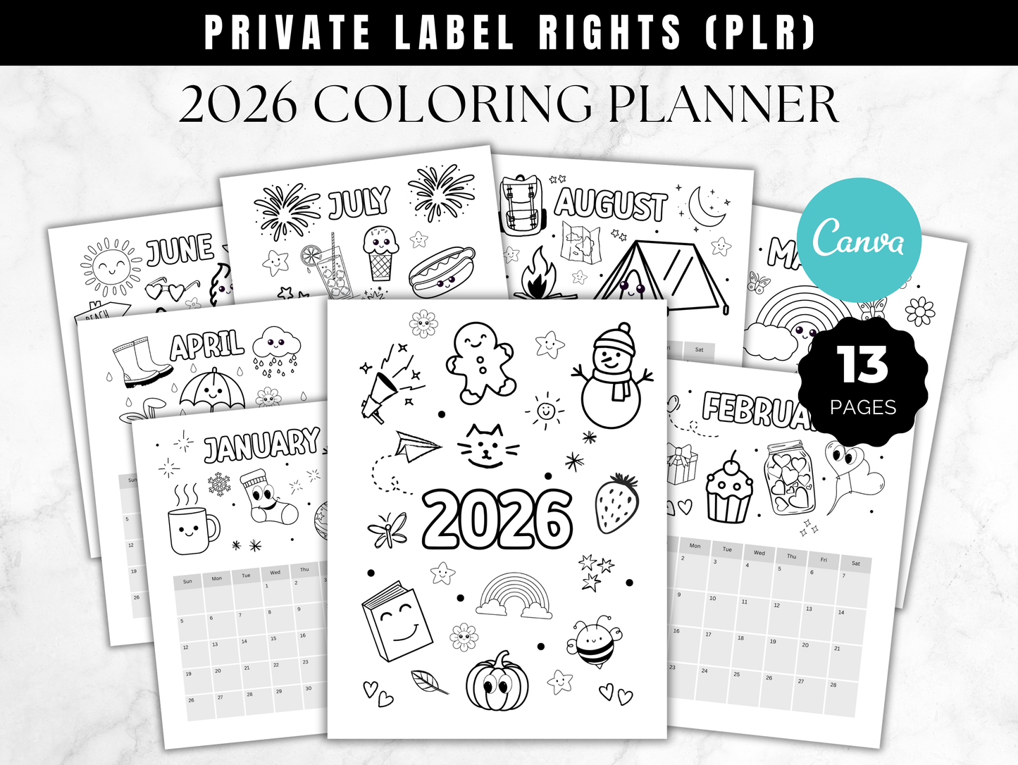 2026 Coloring Planner