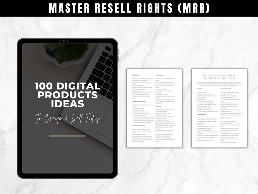 Master Resell Rights (MRR) Digital Marketing ebooks – PLR Digital Planner
