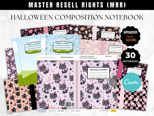 KDP Composition Notebook Covers Canva for Halloween Template