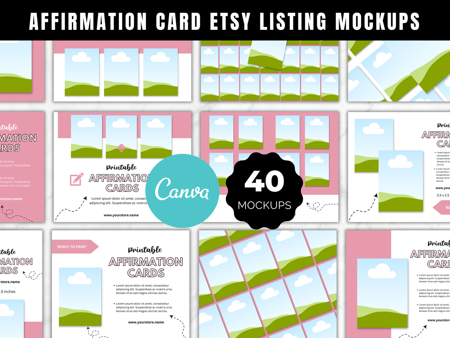 40 Etsy Card Listing Mockups