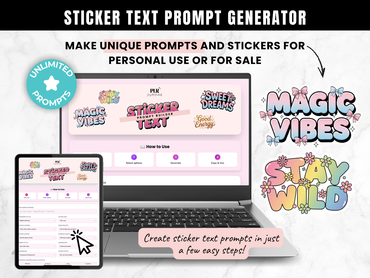 Sticker Text Prompt Builder