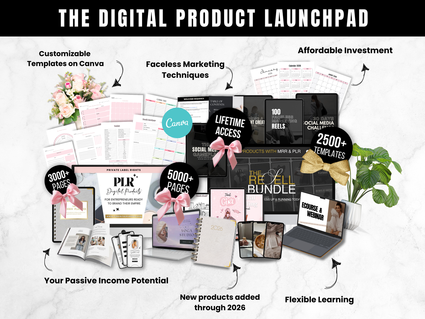 The Digital Product Launchpad:  A Massive, Always Fresh Resource Library