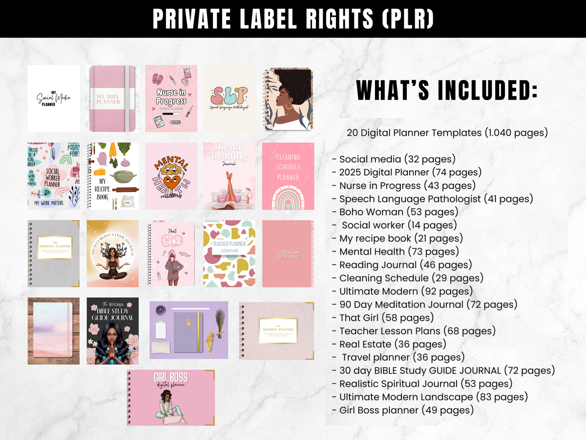 PLR Canva Digital Planner Bundle – PLR Digital Planner