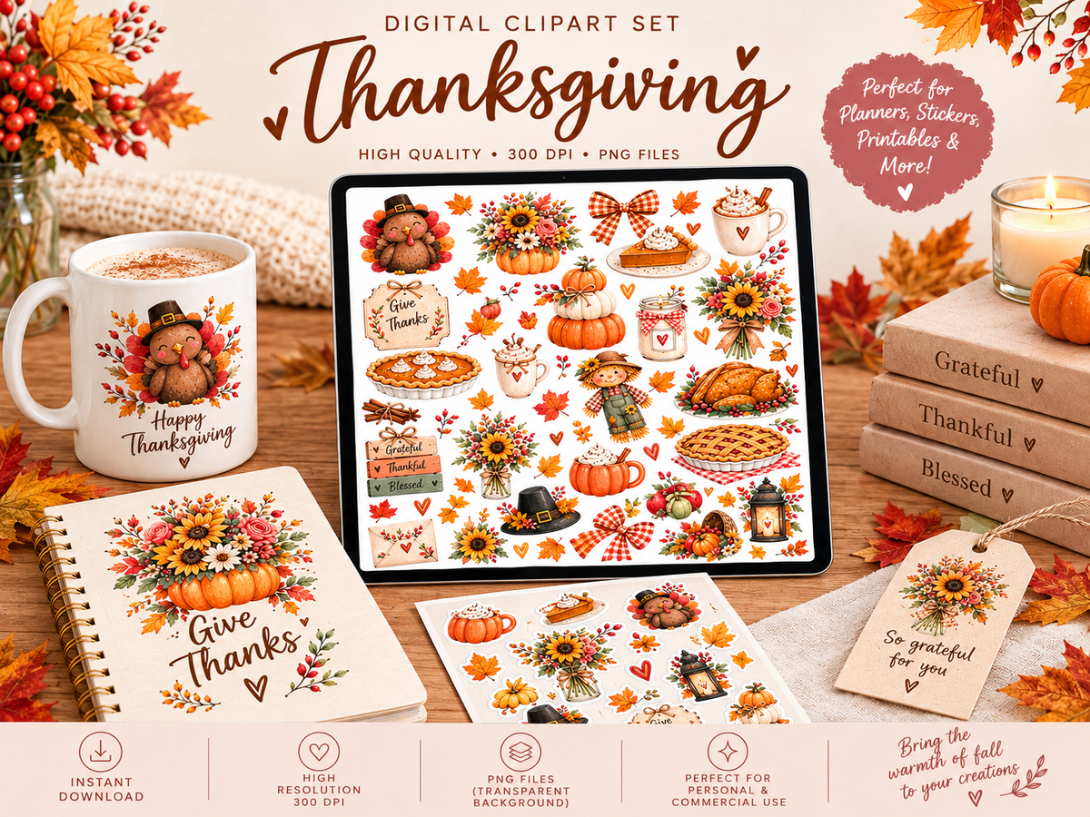 Thanksgiving Clipart Set