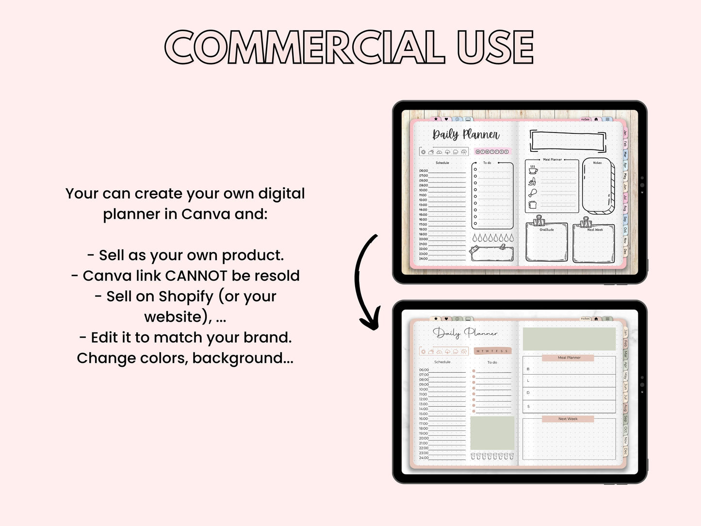 Premade Bullet Journal Template PLR Digital Planner Premade bullet journal template plr digital planner