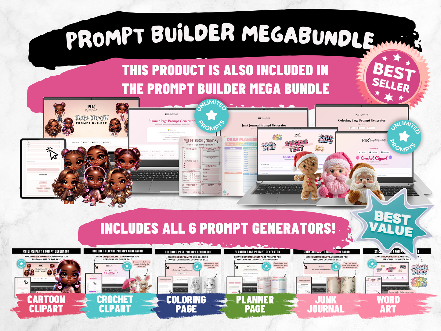 Crochet Clipart Prompt Builder