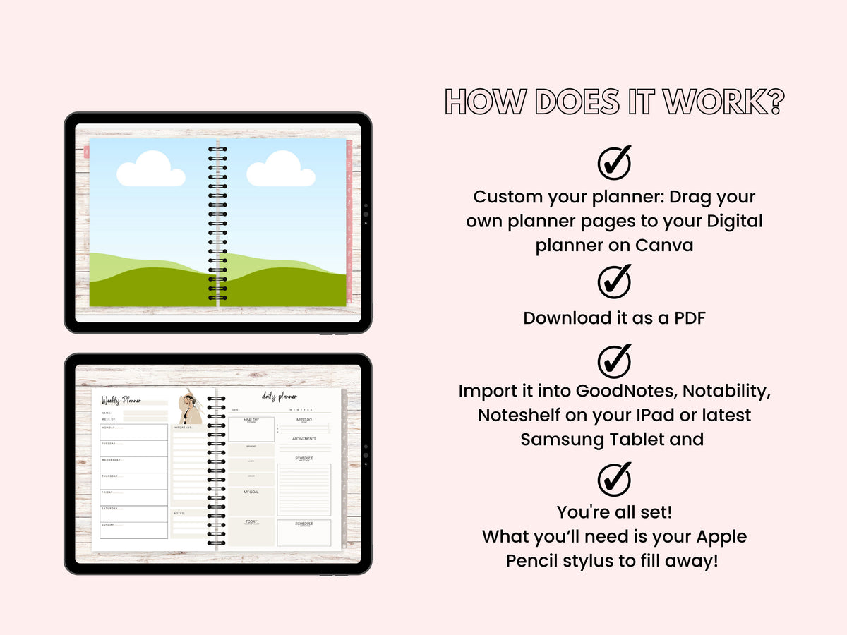 Digital Planner Format Canva Digital Planner Template – PLR Digital Planner