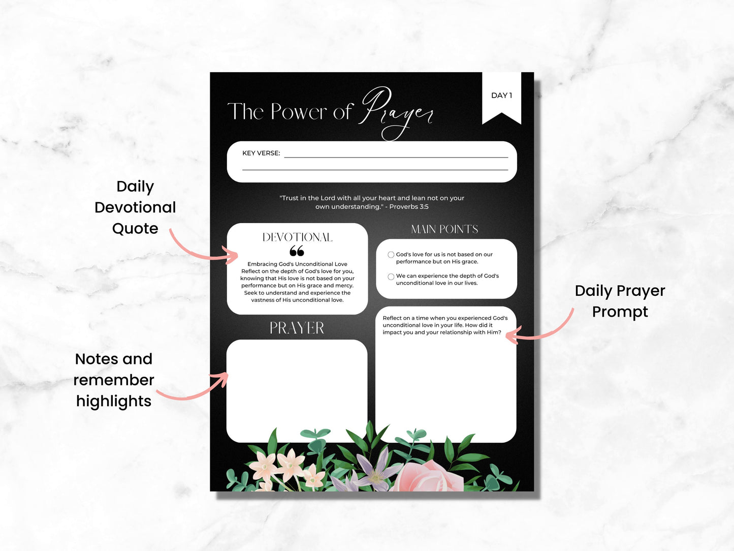 PLR Bible Study Guide Canva Journal Template for Women