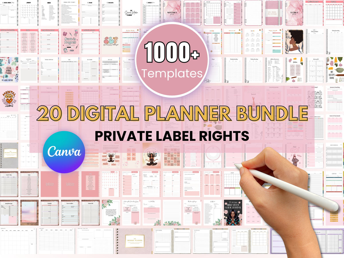 PLR Canva Digital Planner Bundle – PLR Digital Planner