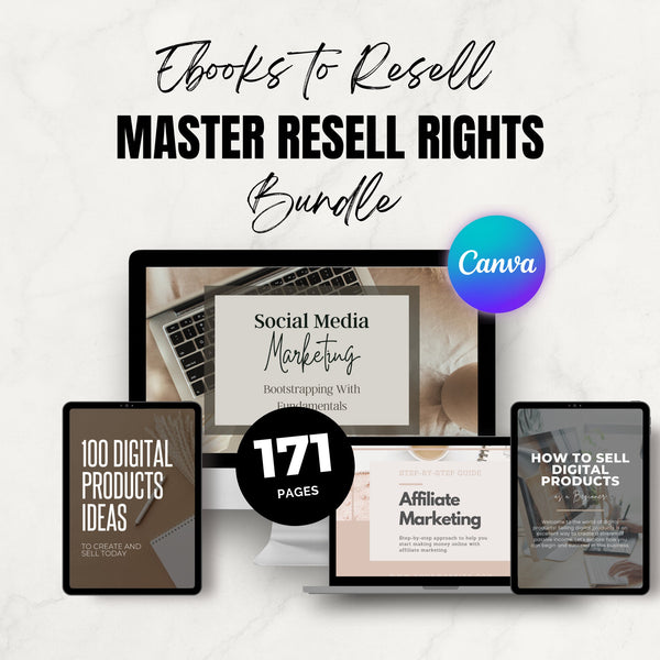 Master Resell Rights Ebooks Bundle Plr Digital Planner
